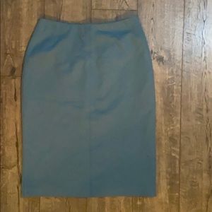 Ann taylor loft size 2 100% wool blue skirt